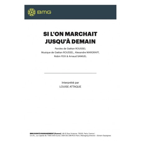 SI L'ON MARCHAIT JUSQU'À DEMAIN