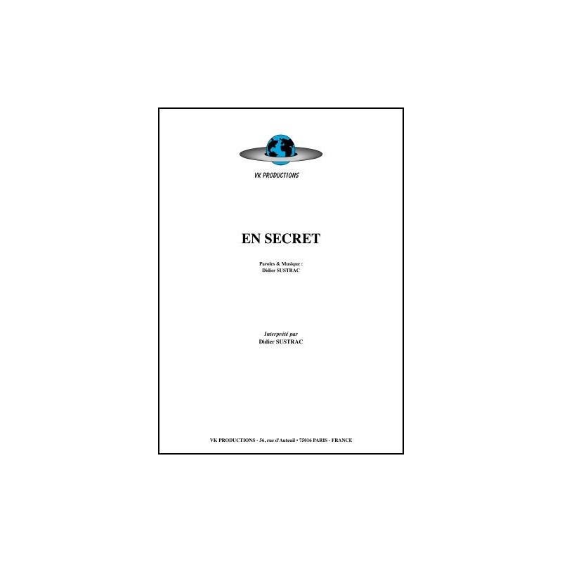 Partition EN SECRET Didier SUSTRAC
