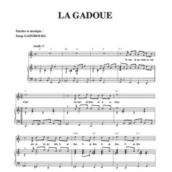 Partition LA GADOUE Jane Birkin pdf