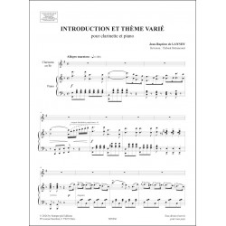 Sheet music INTRODUCTION ET THÈME VARIÉ Jean-Baptiste de Lannoy Thibaut Bétrancourt