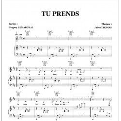 Partition PDF TU PRENDS Grégory LEMARCHAL
