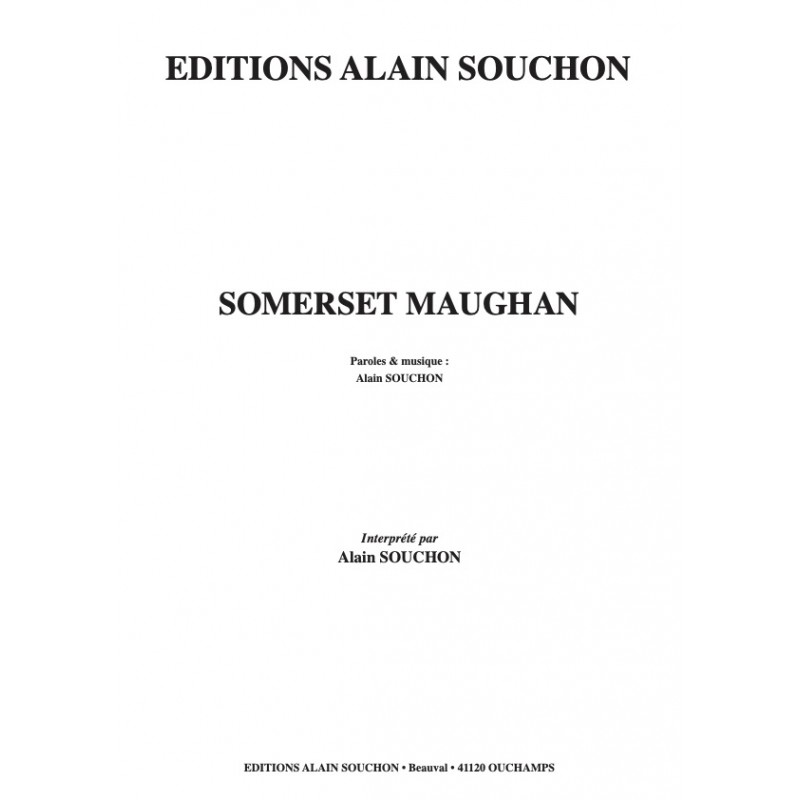 Partition SOMERSET MAUGHAN Alain SOUCHON pdf