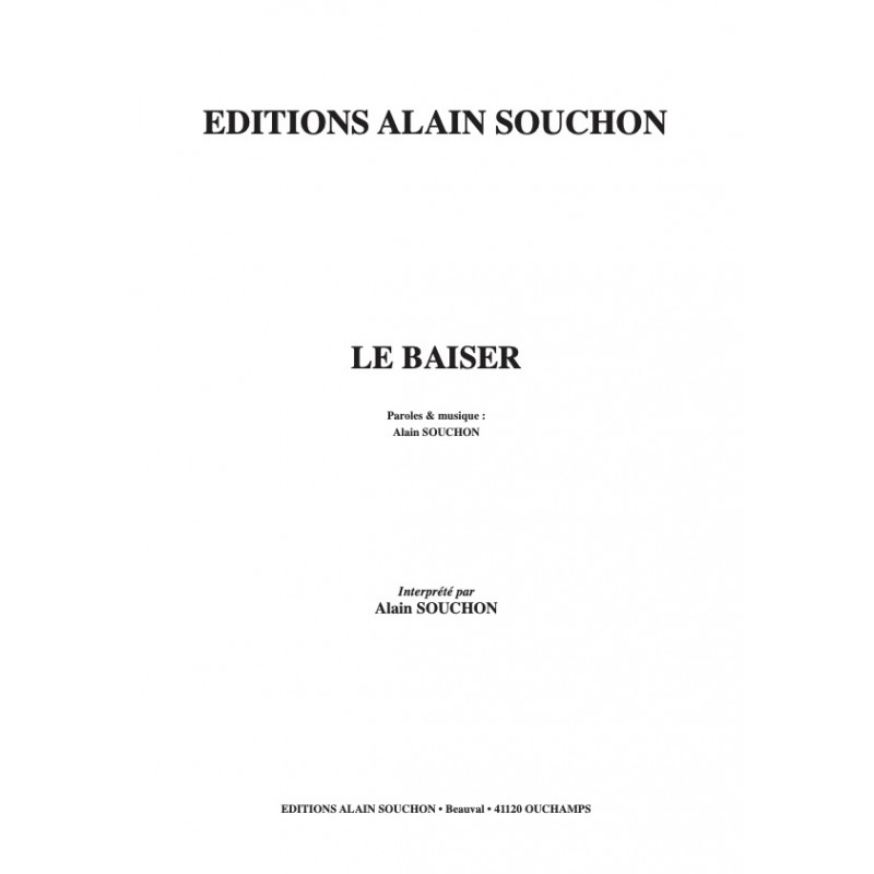 Partition LE BAISER Alain SOUCHON pdf