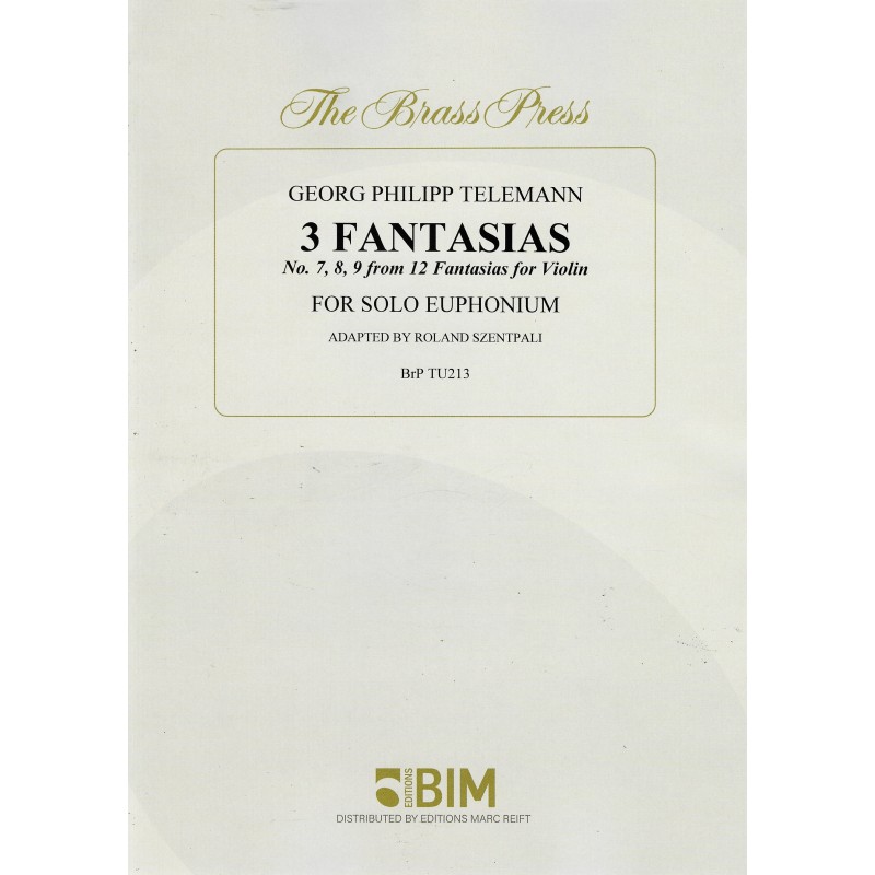 Sheet music 3 FANTASIAS Georg Philipp Telemann