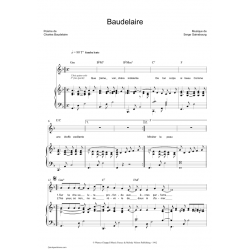 Sheet music BAUDELAIRE Serge Gainsbourg