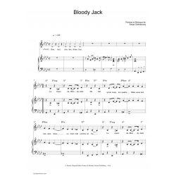 Sheet music BLOODY JACK Serge Gainsbourg