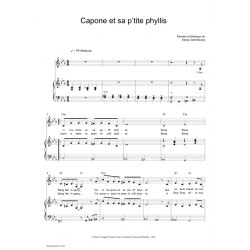 Sheet music CAPONE ET SA P'TITE PHYLLIS Serge Gainsbourg