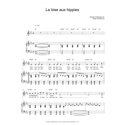 Sheet music LA BISE AUX HIPPIES Serge Gainsbourg