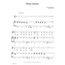 Sheet music TORREY CANYON Serge Gainsbourg