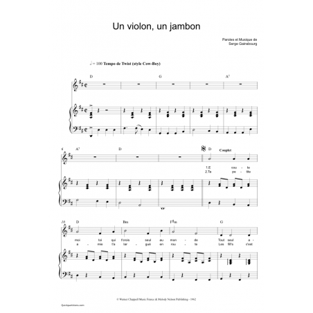 UN VIOLON, UN JAMBON