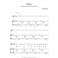 Sheet music VIDOCQ Serge Gainsbourg