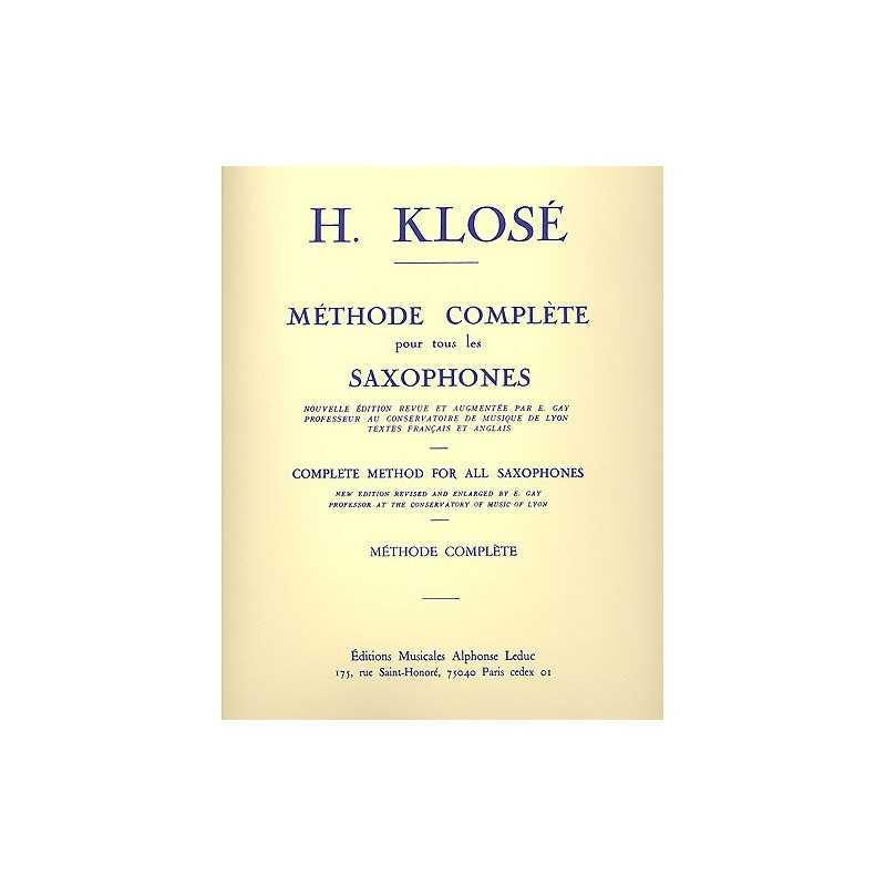 KLOSÉ : MÉTHODE COMPLÈTE POUR TOUS LES SAXOPHONES