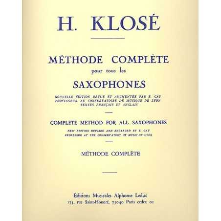 KLOSÉ : MÉTHODE COMPLÈTE POUR TOUS LES SAXOPHONES