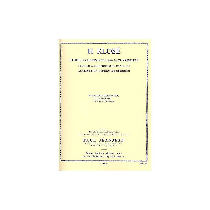 KLOSÉ - EXERCICES JOURNALIERS (CLARINETTE)