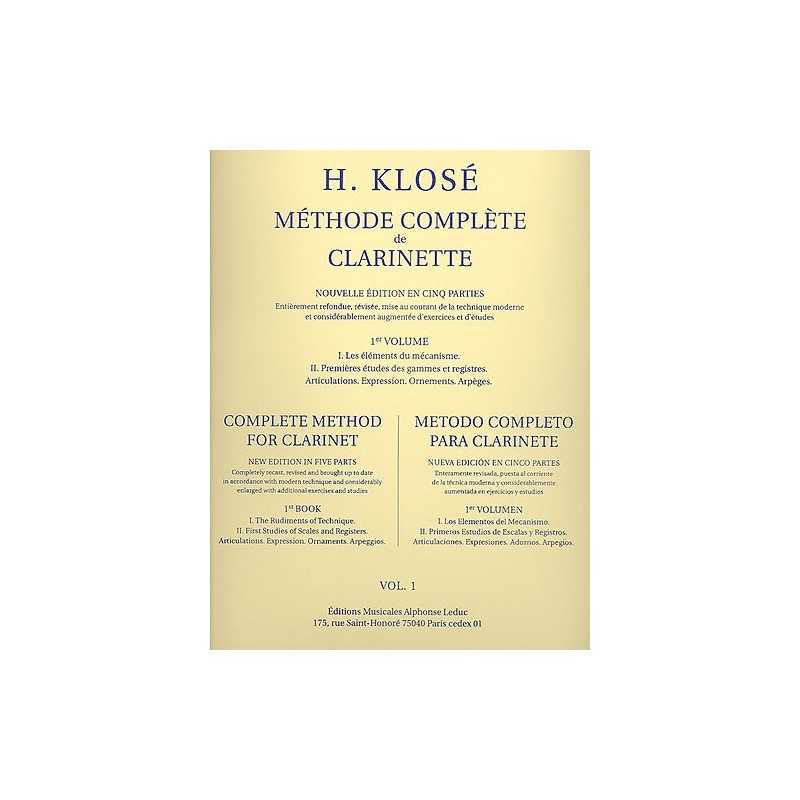 KLOSÉ : MÉTHODE COMPLÈTE DE CLARINETTE