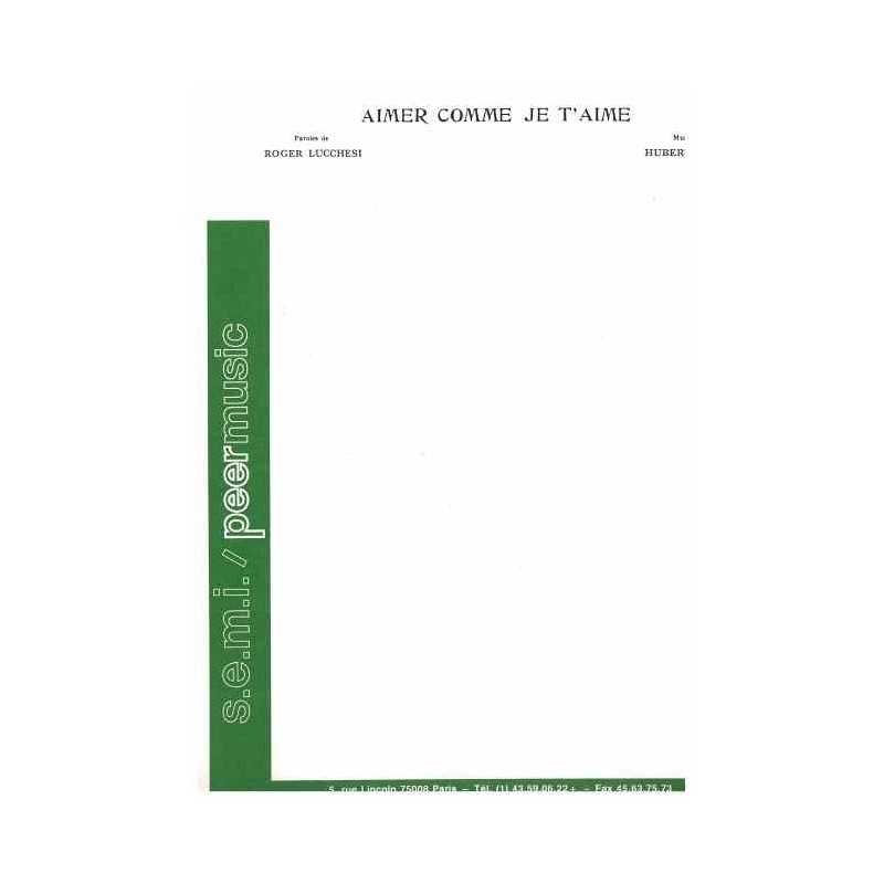 Sheet music AIMER COMME JE T'AIME Yvette Giraud