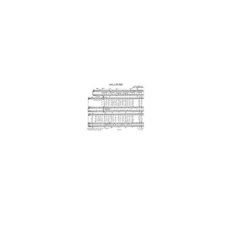 Sheet music AILLEURS Jacques Debronckart
