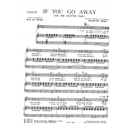 IF YOU GO AWAY (NE ME QUITTE PAS)