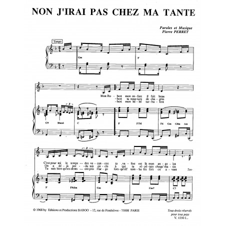 NON J'IRAI PAS CHEZ MA TANTE