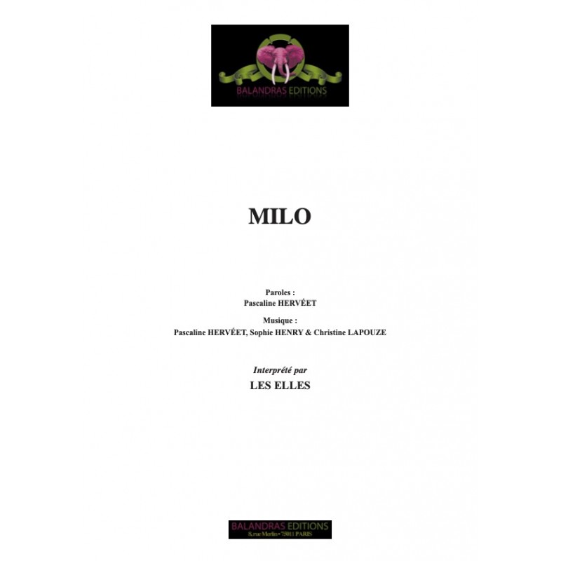 Partition MILO Les Elles