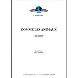 Sheet music COMME LES ANIMAUX Didier SUSTRAC