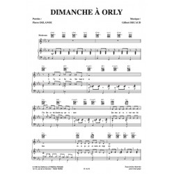 Partition DIMANCHE À ORLY Gilbert Bécaud