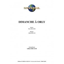 Partition DIMANCHE À ORLY Gilbert Bécaud