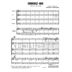 Partition EMMENEZ-MOI (CHŒURS) Charles AZNAVOUR