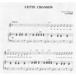 Sheet music CETTE CHANSON Léo FERRÉ
