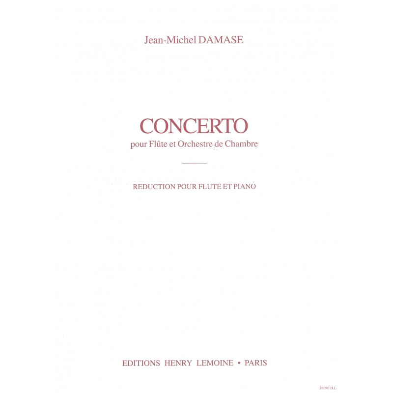 Partition Concerto pour flûte et orchestre de chambre