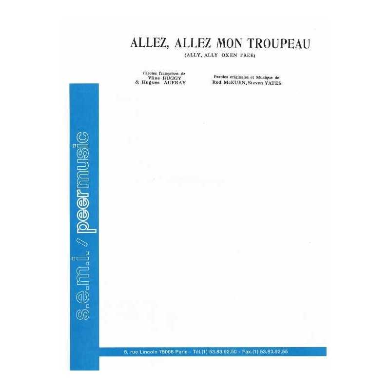 Sheet music ALLEZ ALLEZ MON TROUPEAU Hugues AUFRAY