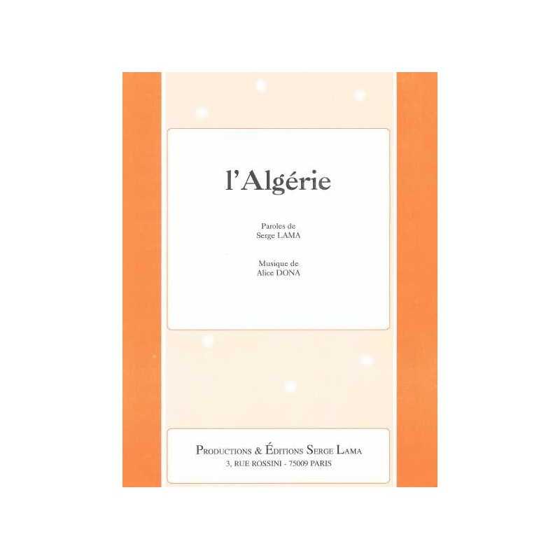 Sheet music L'ALGÉRIE Serge Lama