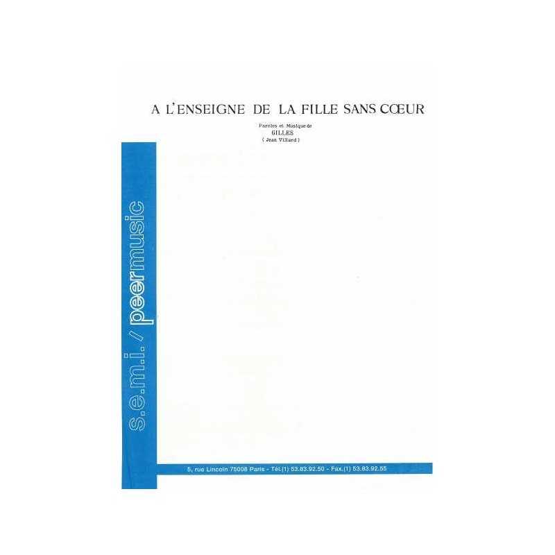 A L'ENSEIGNE DE LA FILLE SANS CŒUR Edith PIAF
