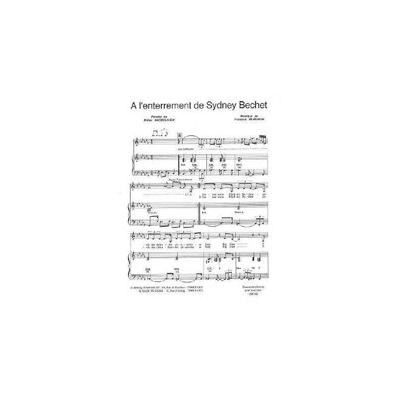 A L'ENTERREMENT DE SYDNEY BECHET