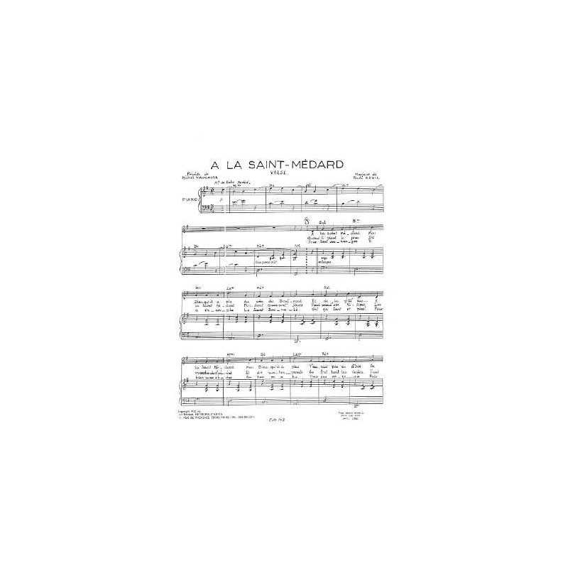 Partition A LA SAINT-MÉDARD Les Frères Jacques pdf