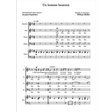 UN HOMME HEUREUX (SATB)