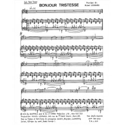Sheet music BONJOUR TRISTESSE Michel LEGRAND