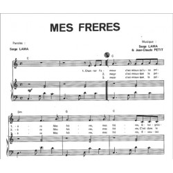 sheet music MES FRERES Serge LAMA