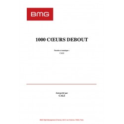 Partition 1000 CŒURS DEBOUT CALI