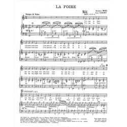 Sheet music LA FOIRE Jacques BREL