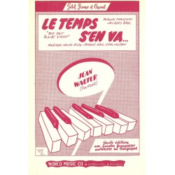 Sheet music LE TEMPS S'EN VA Jacques BREL