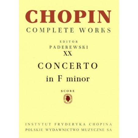 Chopin CW XX: Concerto No.2 Op.21 f-min