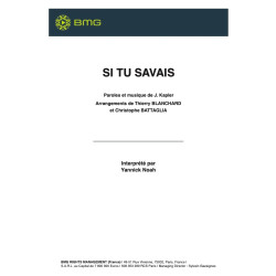 Sheet music SI TU SAVAIS