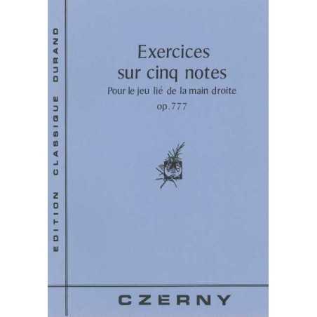 CZERNY EXERCICES SUR 5 NOTES OP 777