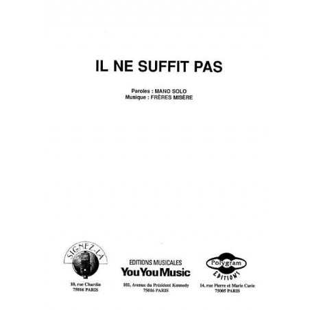 IL NE SUFFIT PAS