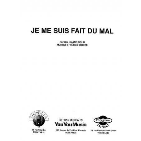 JE ME SUIS FAIT DU MAL