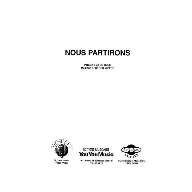 NOUS PARTIRONS