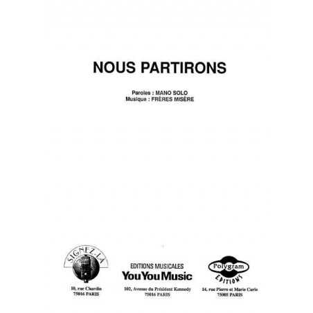 NOUS PARTIRONS