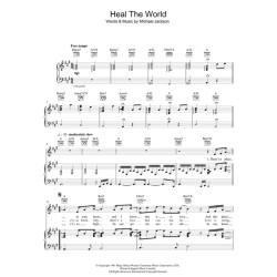 HEAL THE WORLD MICHAEL JACKSON SHEET MUSIC