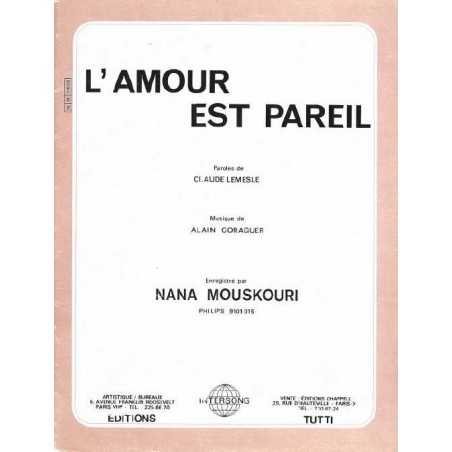 L'AMOUR EST PAREIL